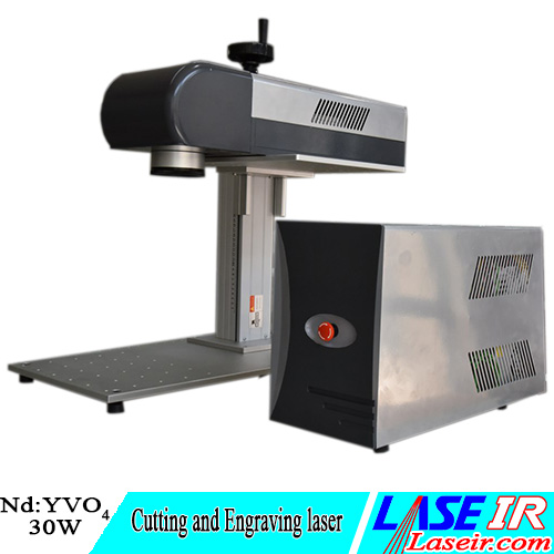      Nd:YVO4 laser for cutting and engraving of metal with a power of 30 W